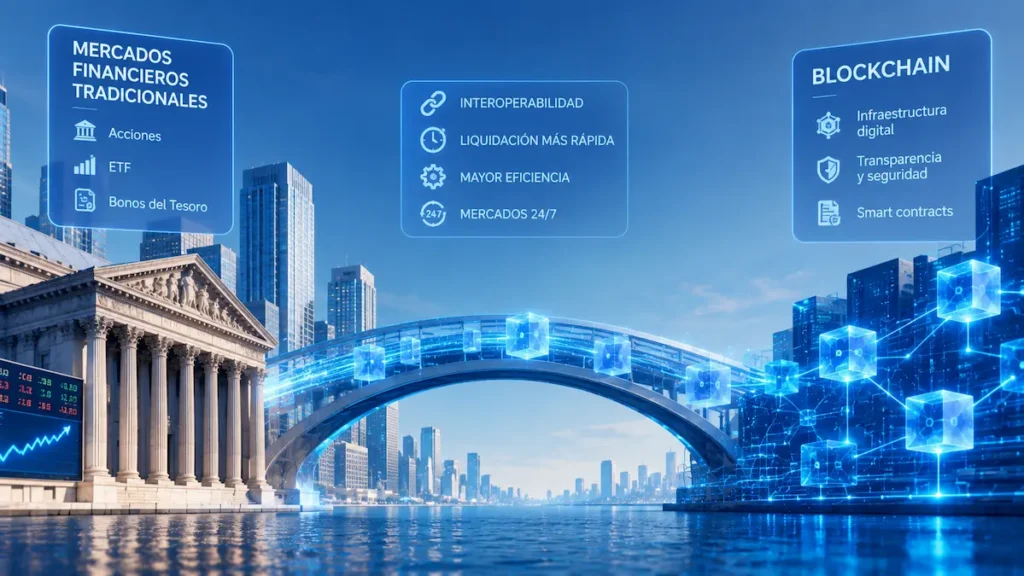 Conexión entre los mercados financieros tradicionales y la infraestructura blockchain