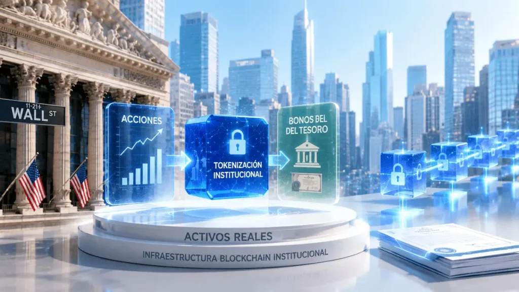 Tokenización de acciones y bonos del Tesoro sobre infraestructura blockchain institucional