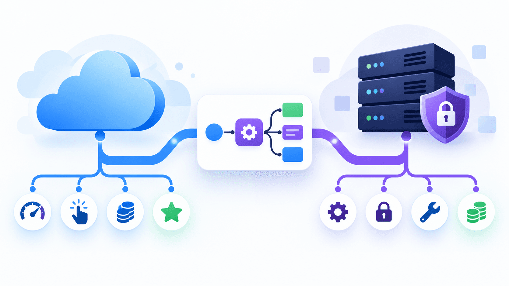 Comparación entre automatización en la nube y autoalojada